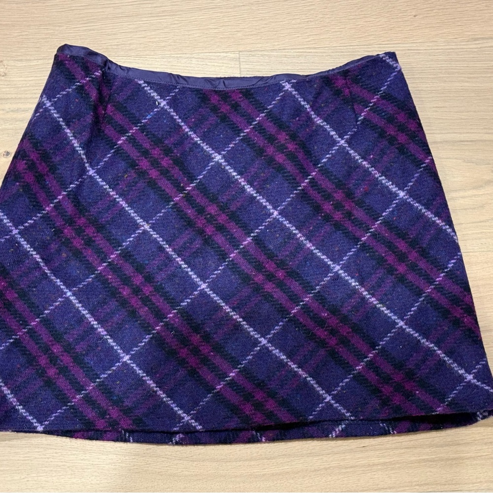 Burberry Plaid Purple Skirt